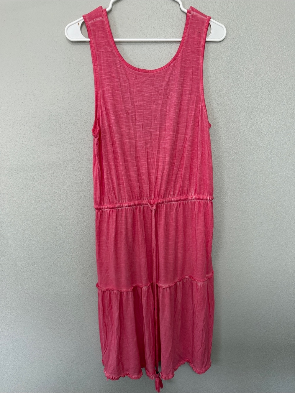 Knox Rose Women’s Sleeveless Pink Sun Dress Medium